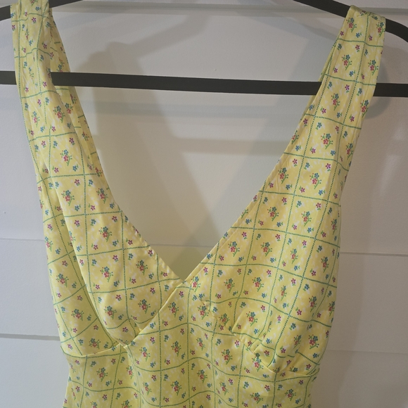 PINK Victoria's Secret Yellow Floral Mini Dress - Picture 3 of 4